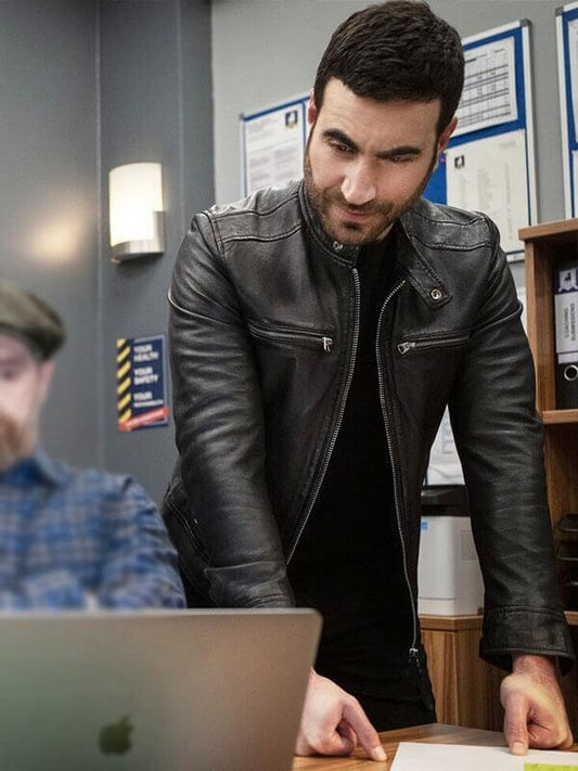 Ted Lasso Brett Goldstein S02 Black Leather Jacket
