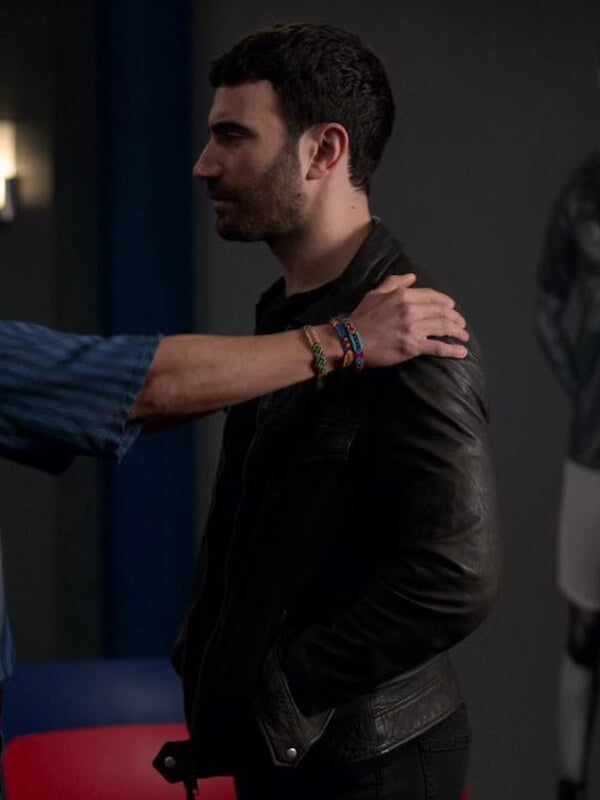 Ted Lasso S01 Roy Kent Black Leather Jacket