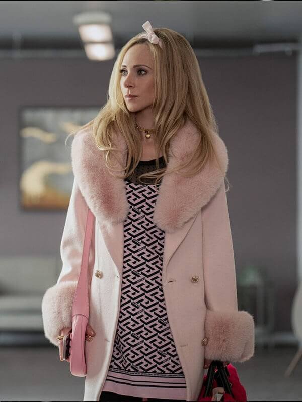Ted Lasso S03 Juno Temple Pink Wool Coat