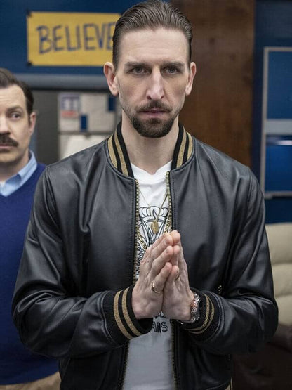 Ted Lasso S03 Zava Bomber Leather Jacket