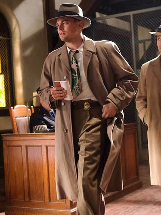 Teddy Daniels Shutter Island Leonardo DiCaprio Brown Coat