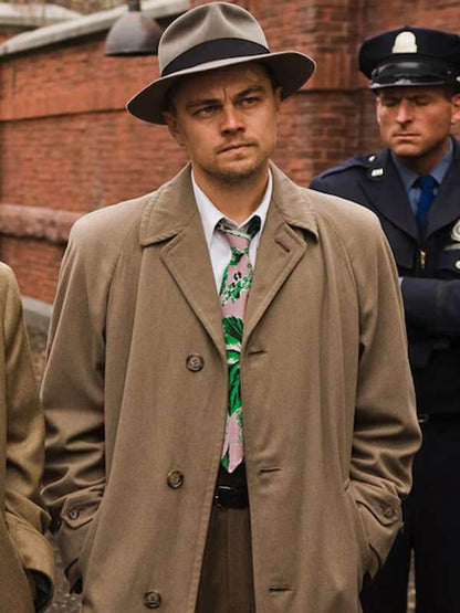 Teddy Daniels Shutter Island Leonardo DiCaprio Brown Coat