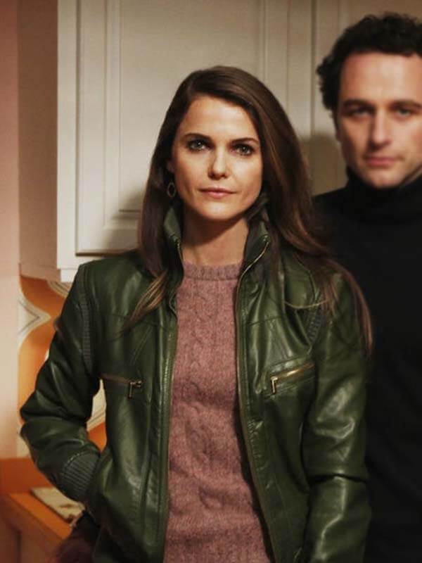 The Americans Elizabeth Jennings Green Bomber Jacket