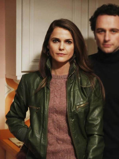 The Americans Elizabeth Jennings Green Bomber Jacket