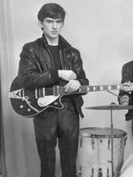 The Beatles George Harrison Black Leather Jacket