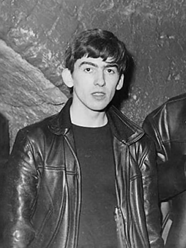 The Beatles George Harrison Black Leather Jacket