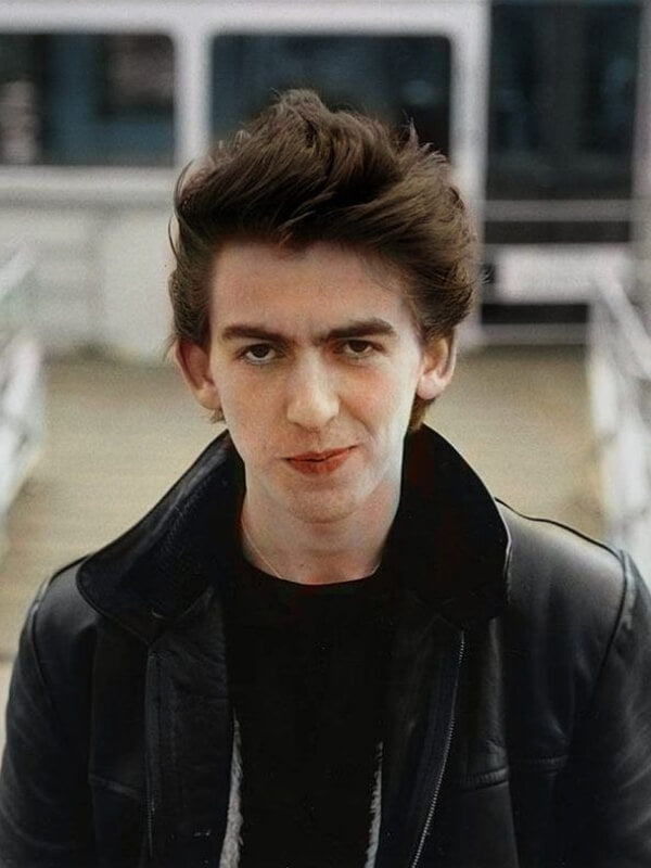 The Beatles George Harrison Black Leather Jacket