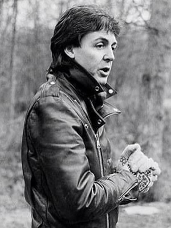 The Beatles Paul McCartney Black Leather Jacket