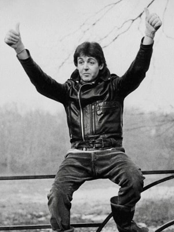 The Beatles Paul McCartney Black Leather Jacket