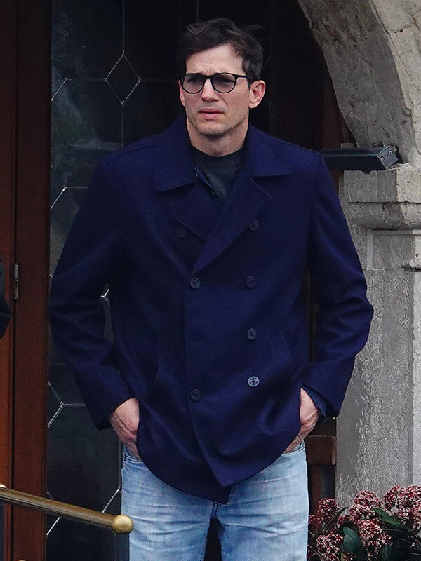 The Beauty 2026 Ashton Kutcher Blue Peacoat
