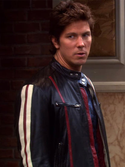 The Big Bang Theory David Underhill Black Leather Jacket