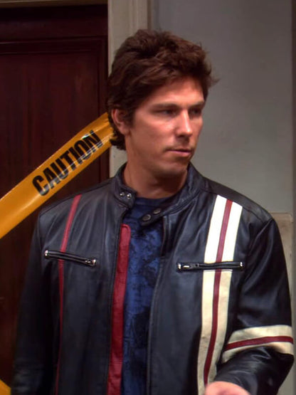 The Big Bang Theory David Underhill Black Leather Jacket