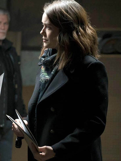The Blacklist S04 Elizabeth Keen Black Wool Coat