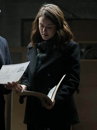 The Blacklist S04 Elizabeth Keen Black Wool Coat