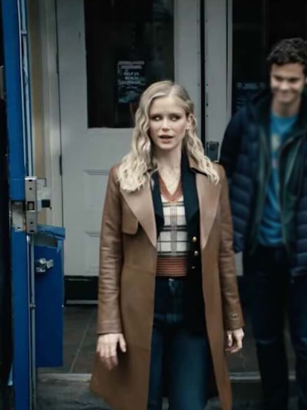 The Boys S04 Annie January Brown Leather Coat