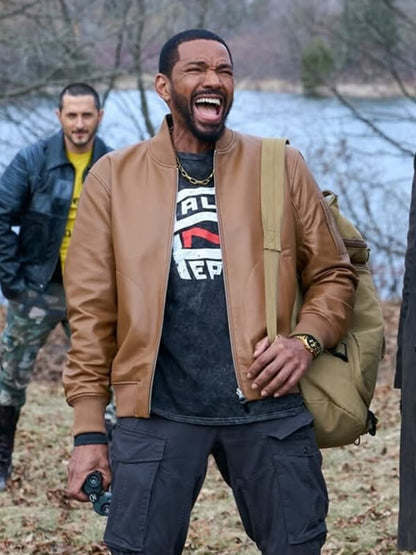 The Boys S05 Laz Alonso Brown Leather Jacket