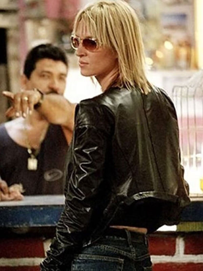 The Bride Kill Bill Uma Thurman Leather Jacket