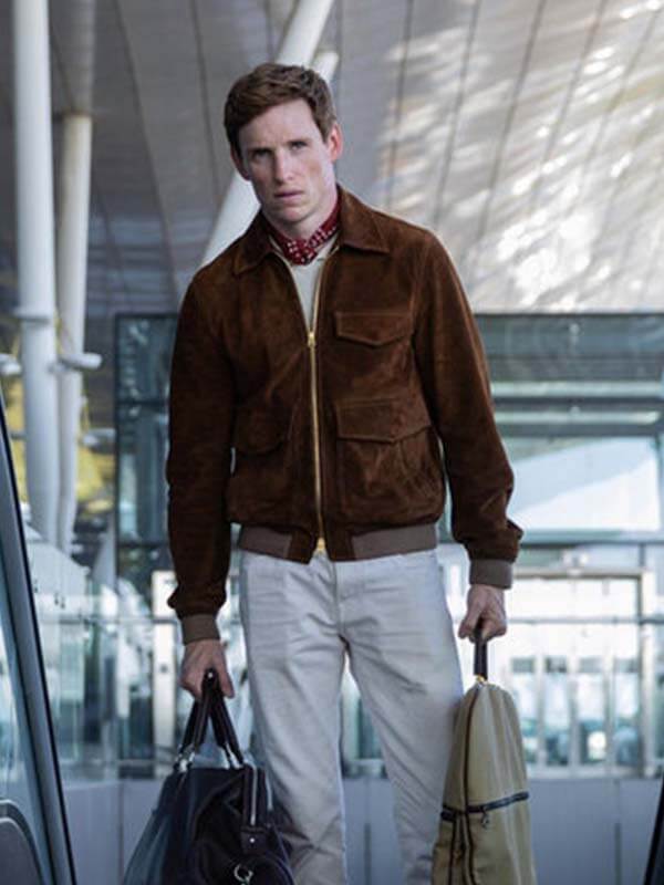 The Day of the Jackal Eddie Redmayne Suede Leather Jacket