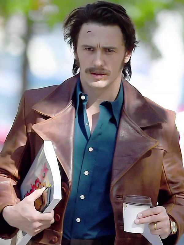The Deuce James Franco Brown Distressed Leather Coat
