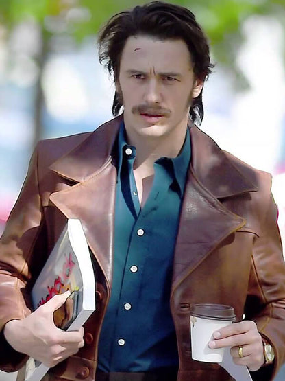 The Deuce James Franco Brown Distressed Leather Coat