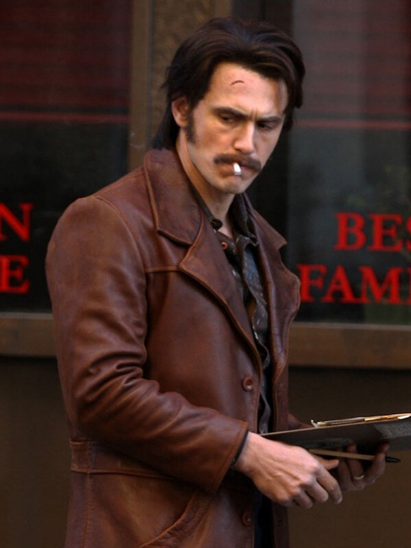 The Deuce James Franco Brown Distressed Leather Coat