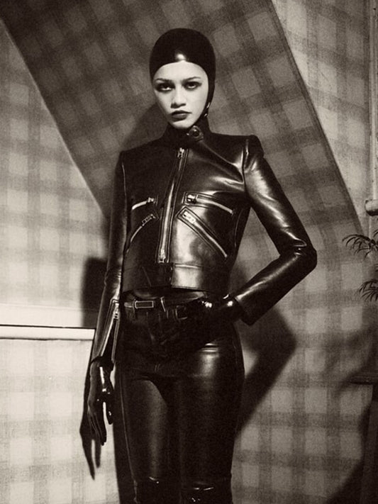 The Drama 2026 Zendaya Black Leather Jacket