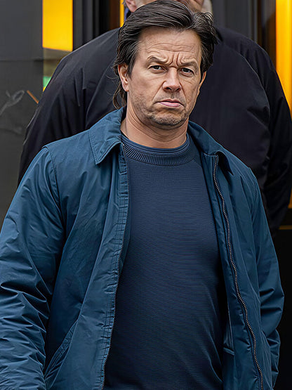 The Family Plan 2 Mark Wahlberg Blue Jacket