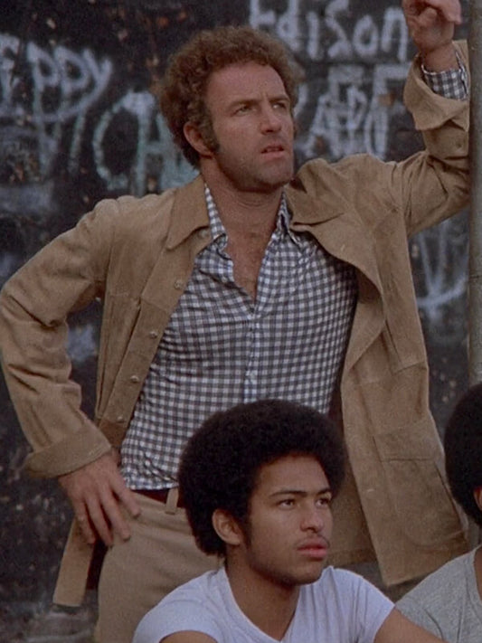 The Gambler James Caan Beige Suede Leather Jacket