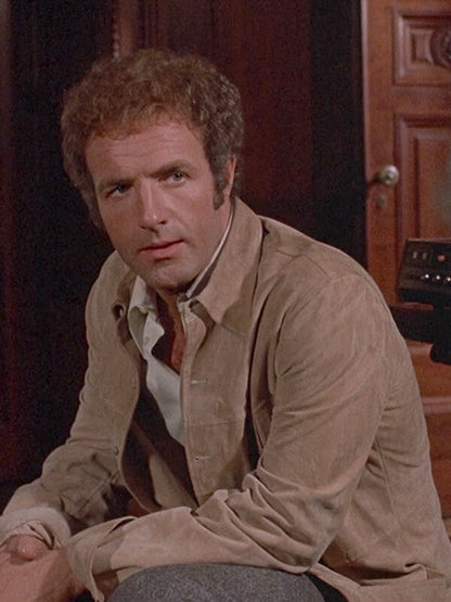 The Gambler James Caan Beige Suede Leather Jacket