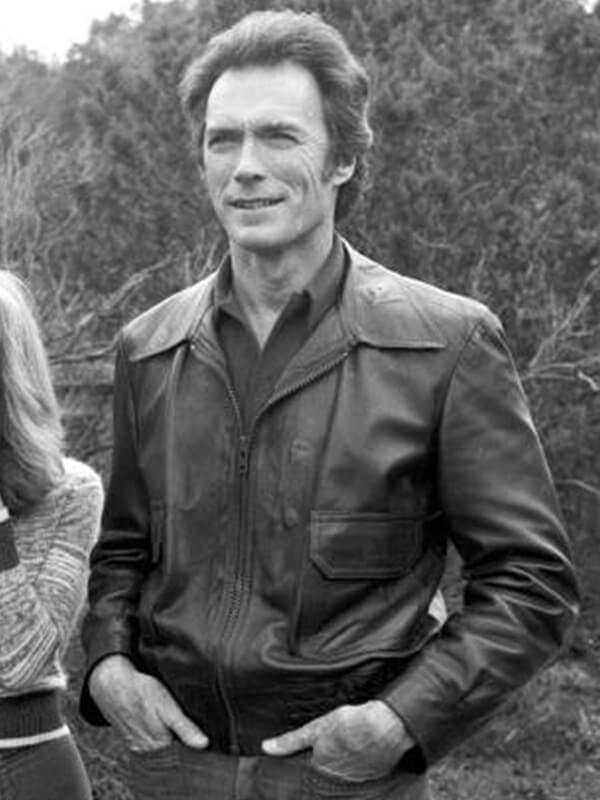 The Gauntlet 1977 Clint Eastwood Brown Leather Jacket