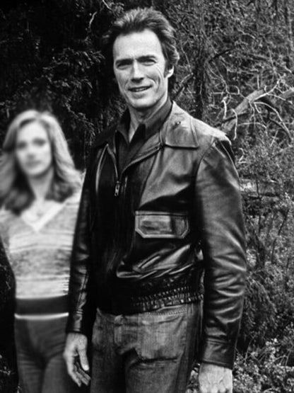 The Gauntlet 1977 Clint Eastwood Brown Leather Jacket