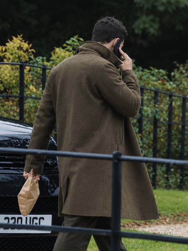 The Gentlemen S02 Theo James Brown Wool Coat