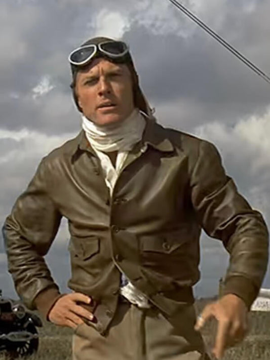 The Great Waldo Pepper Robert Redford Leather Jacket