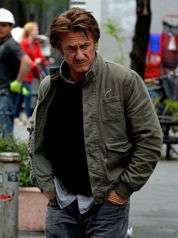The Gunman Sean Penn Green Cotton Jacket