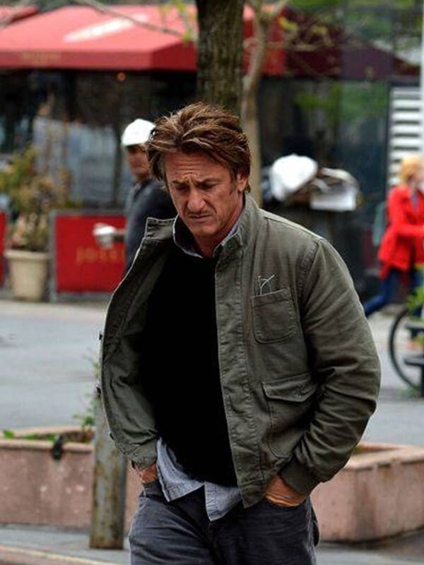 The Gunman Sean Penn Green Cotton Jacket