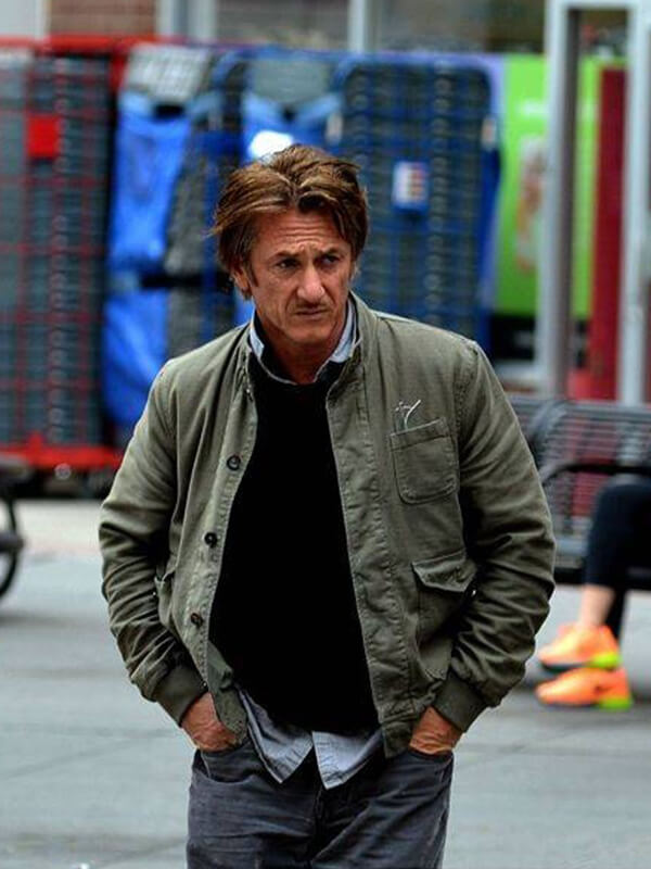 The Gunman Sean Penn Green Cotton Jacket