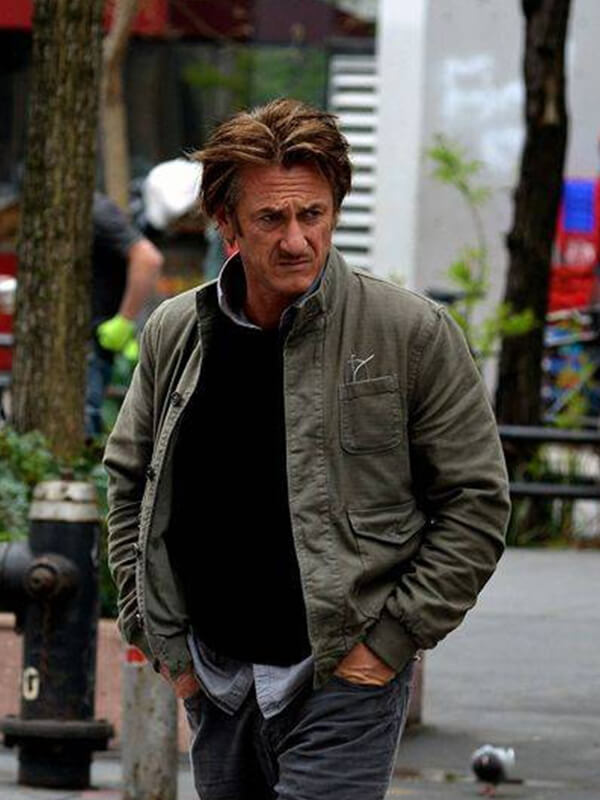 The Gunman Sean Penn Green Cotton Jacket