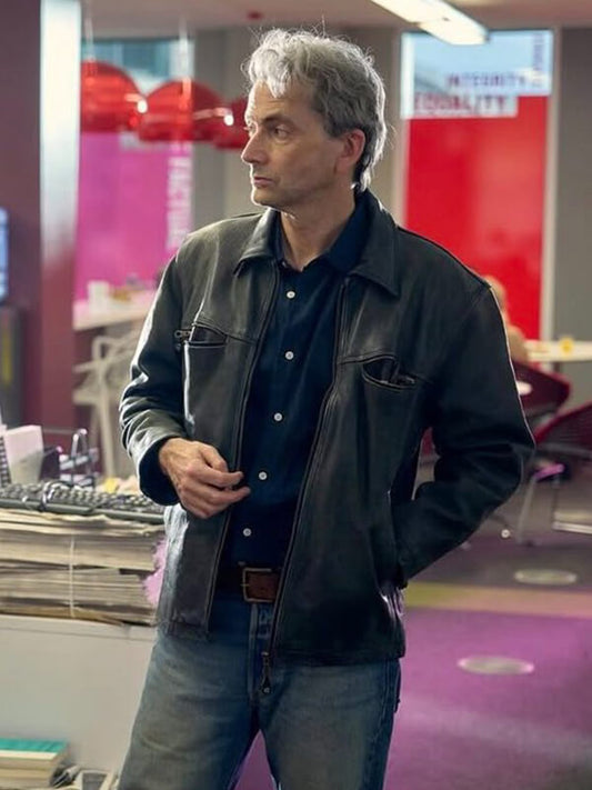 The Hack 2025 David Tennant Black Leather Jacket