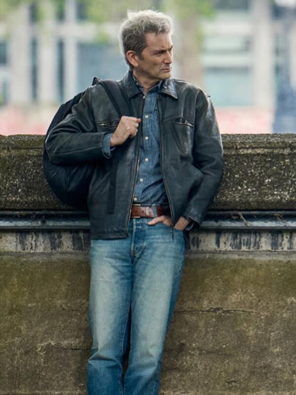 The Hack 2025 David Tennant Black Leather Jacket
