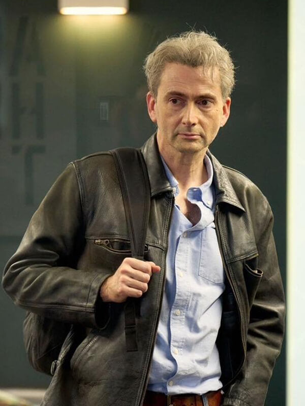 The Hack 2025 David Tennant Black Leather Jacket