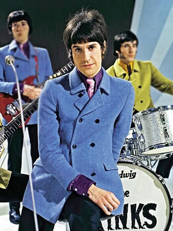 The Kinks Ray Davies Blue Wool Peacoat