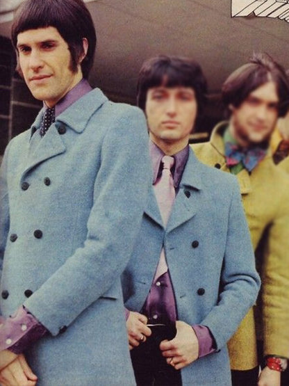 The Kinks Ray Davies Blue Wool Peacoat