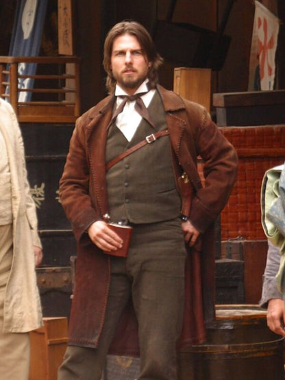 The Last Samurai Tom Cruise Brown Suede Leather Coat