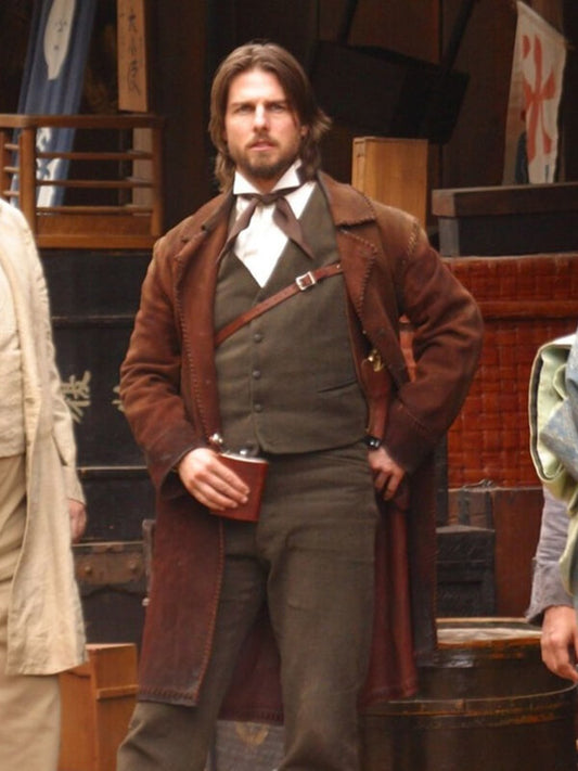 The Last Samurai Tom Cruise Brown Suede Leather Coat
