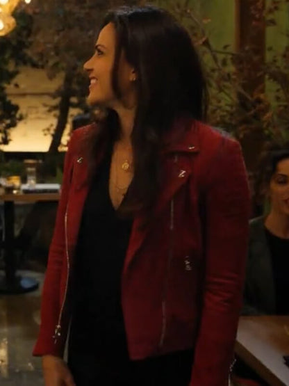 The Lincoln Lawyer S02 Lana Parrilla Red Suede Jacket
