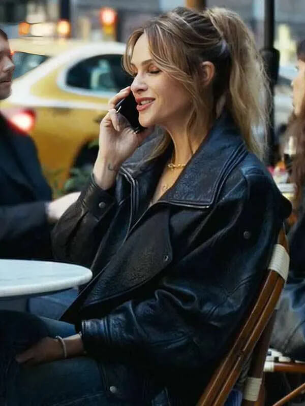 The Madison 2026 Abigail Reese Black Leather Jacket