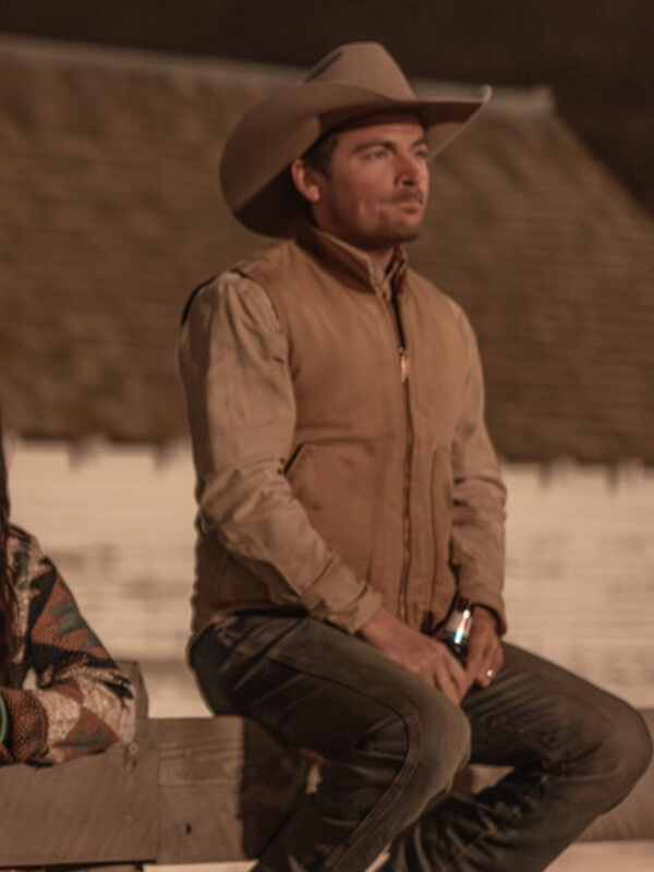 The Madison 2026 Kevin Zegers Brown Cotton Vest