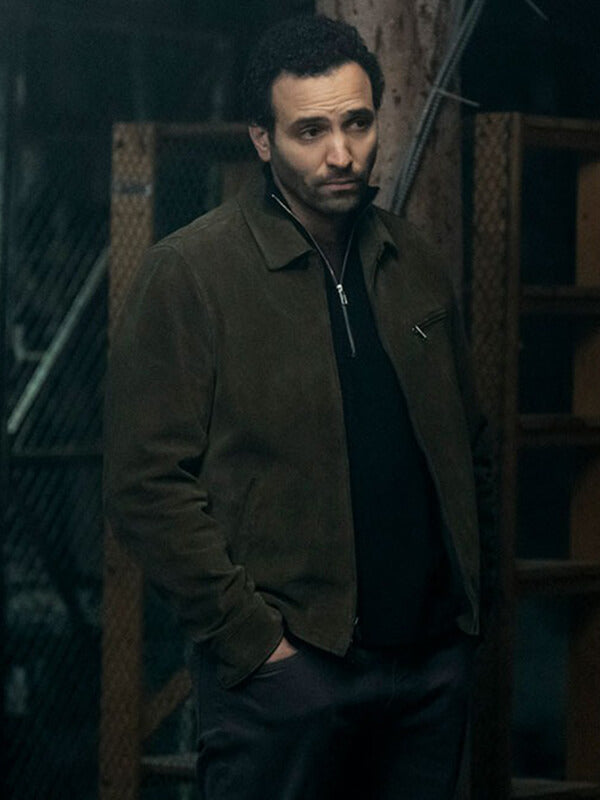The Night Agent S02 Marwan Kenzari Suede Jacket