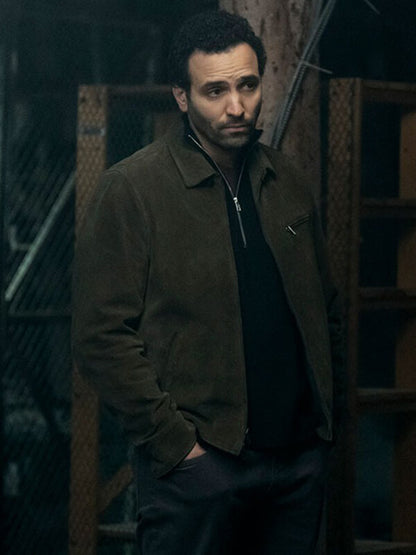 The Night Agent S02 Marwan Kenzari Suede Jacket