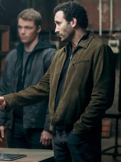The Night Agent S02 Marwan Kenzari Suede Jacket